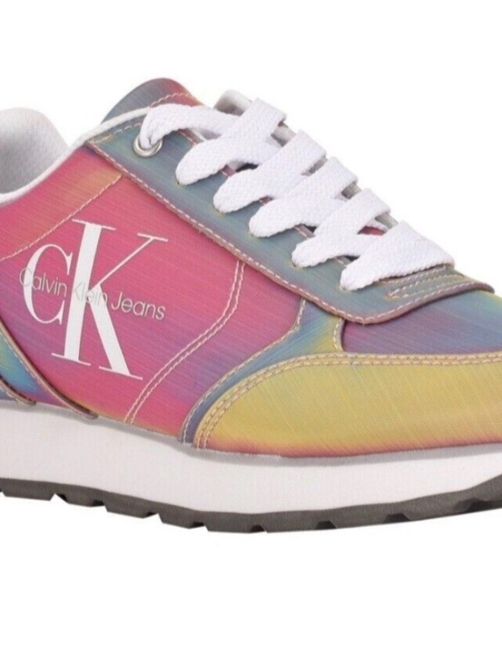 Calvin Klein Jeans Multicolor Iridescent Lace-Up Sneakers